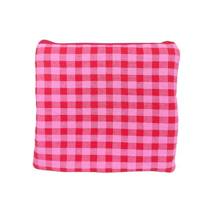Monedero tarjetero vichy fresa