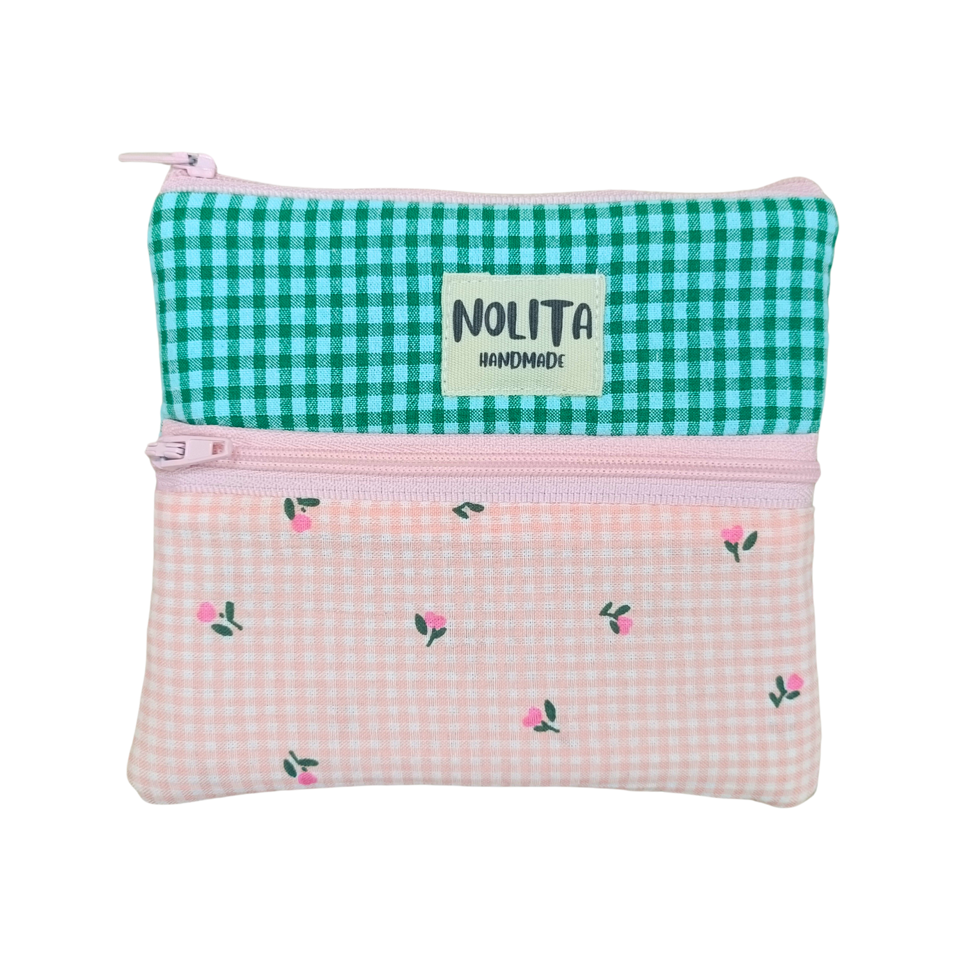 Monedero tarjetero Vichy Tulipanes y Verde