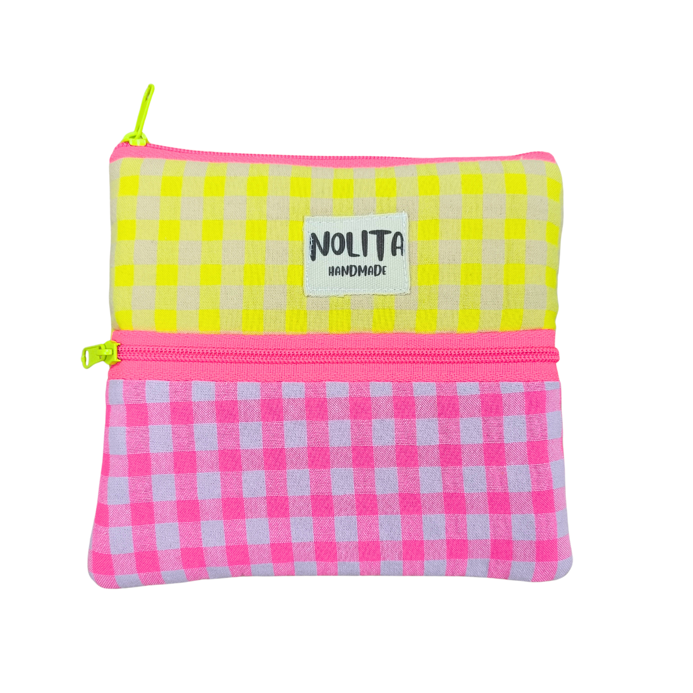 Monedero tarjetero Vichy Rosa y Amarillo Flúor